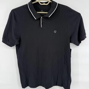Brixton "Proper" Short Sleeve Black Polo - Tailored Fit - SU22 - Medium - NWT